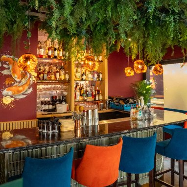 artificial greenery ceiling