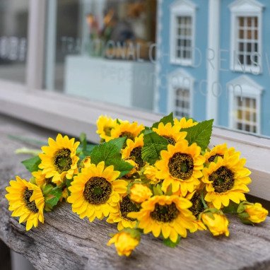 artificial sunflowers decor for shop front