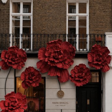large artificial paper flowers