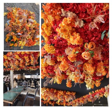 flowers on the ceiling