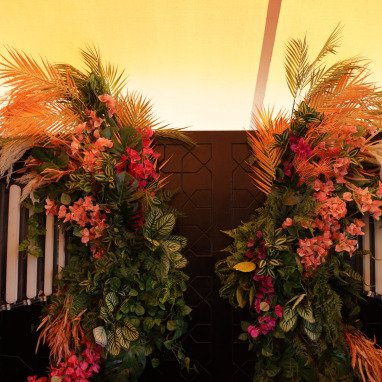 angel wings made from flowers